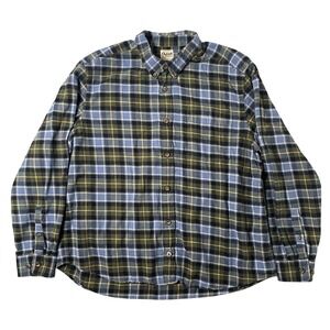 Orton Brothers Flannel Mens XXL Plaid Button Up Shirt Cabincore Grunge Gorpcore